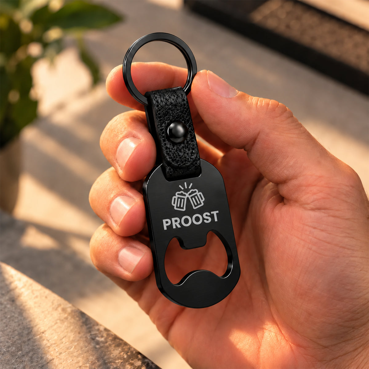 Bieropener Sleutelhanger Met Icoon & Eigen Tekst