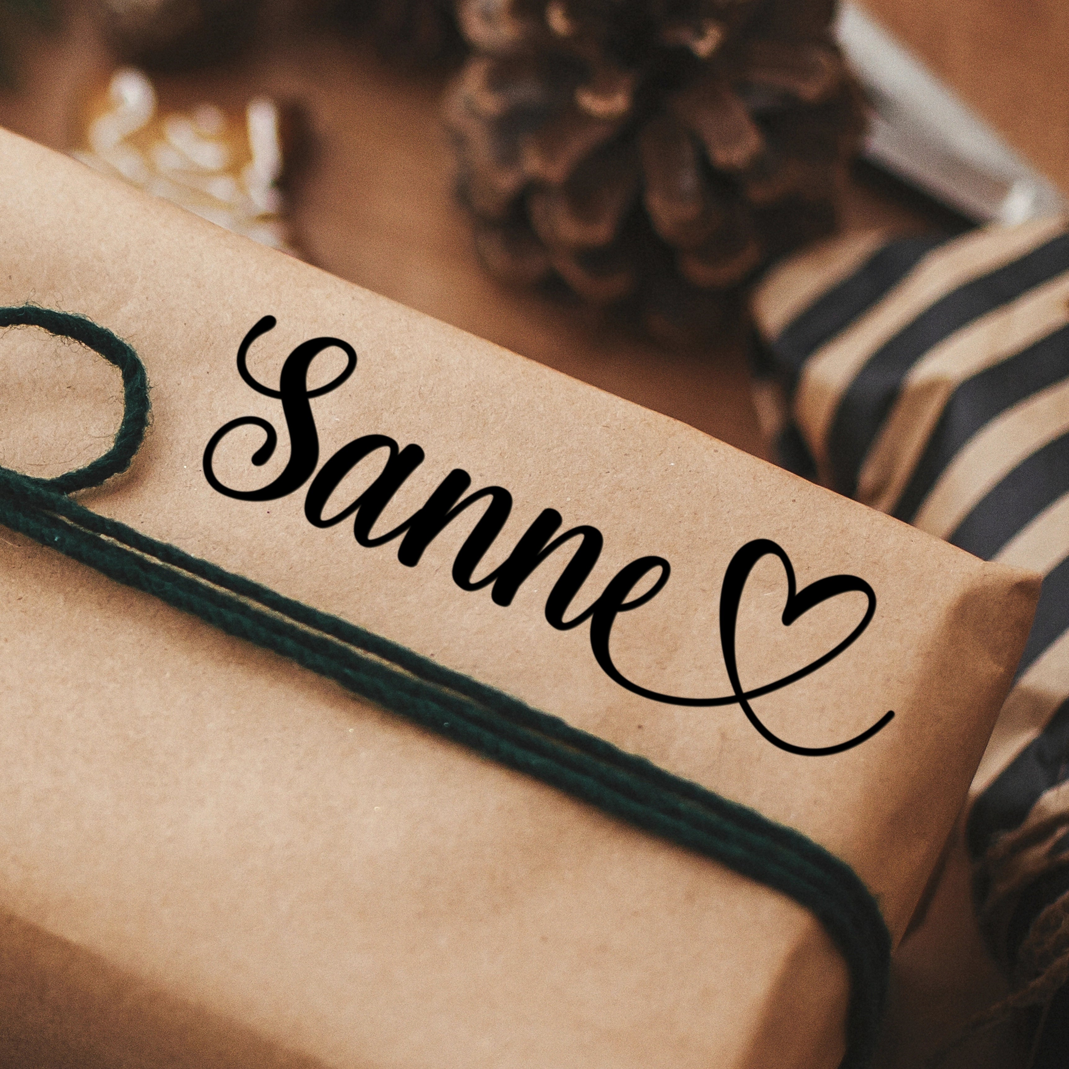 Kerstcadeau Naamsticker Set van 10