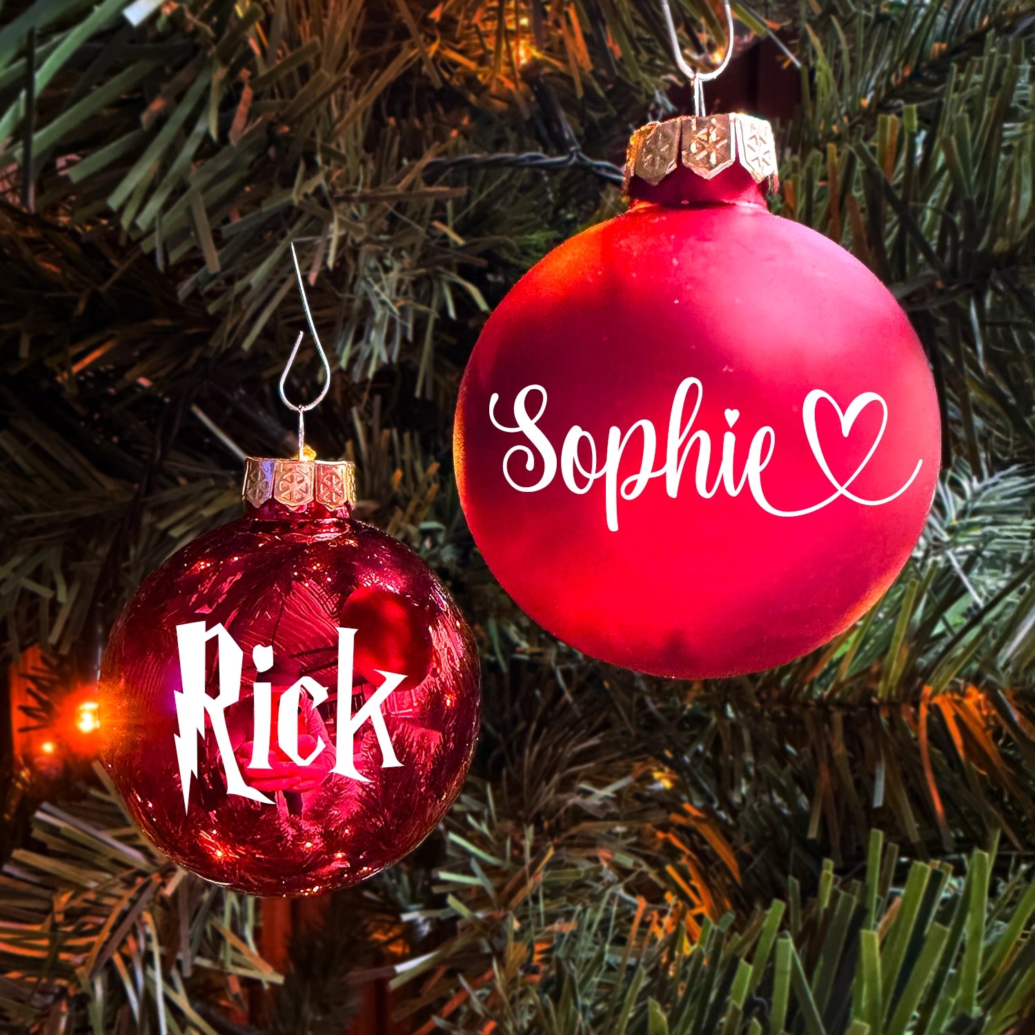 Kerstbal + Naamsticker