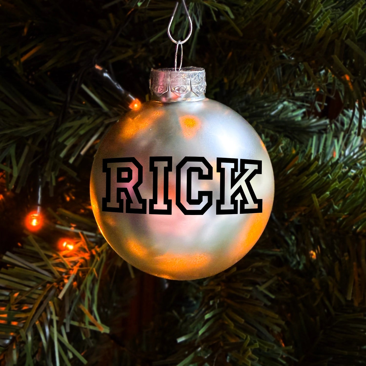 Kerstbal + Naamsticker