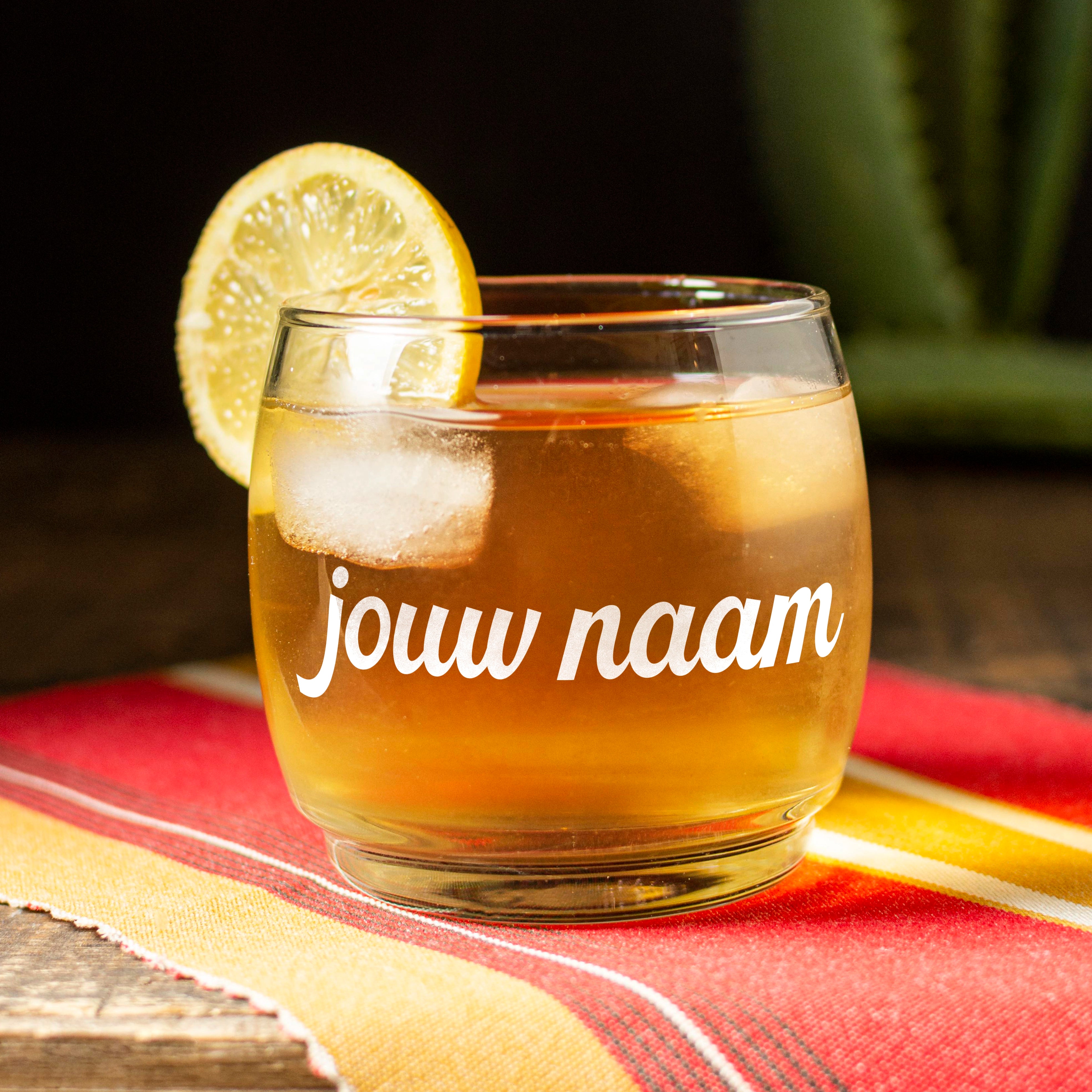 Naamsticker voor op glazen