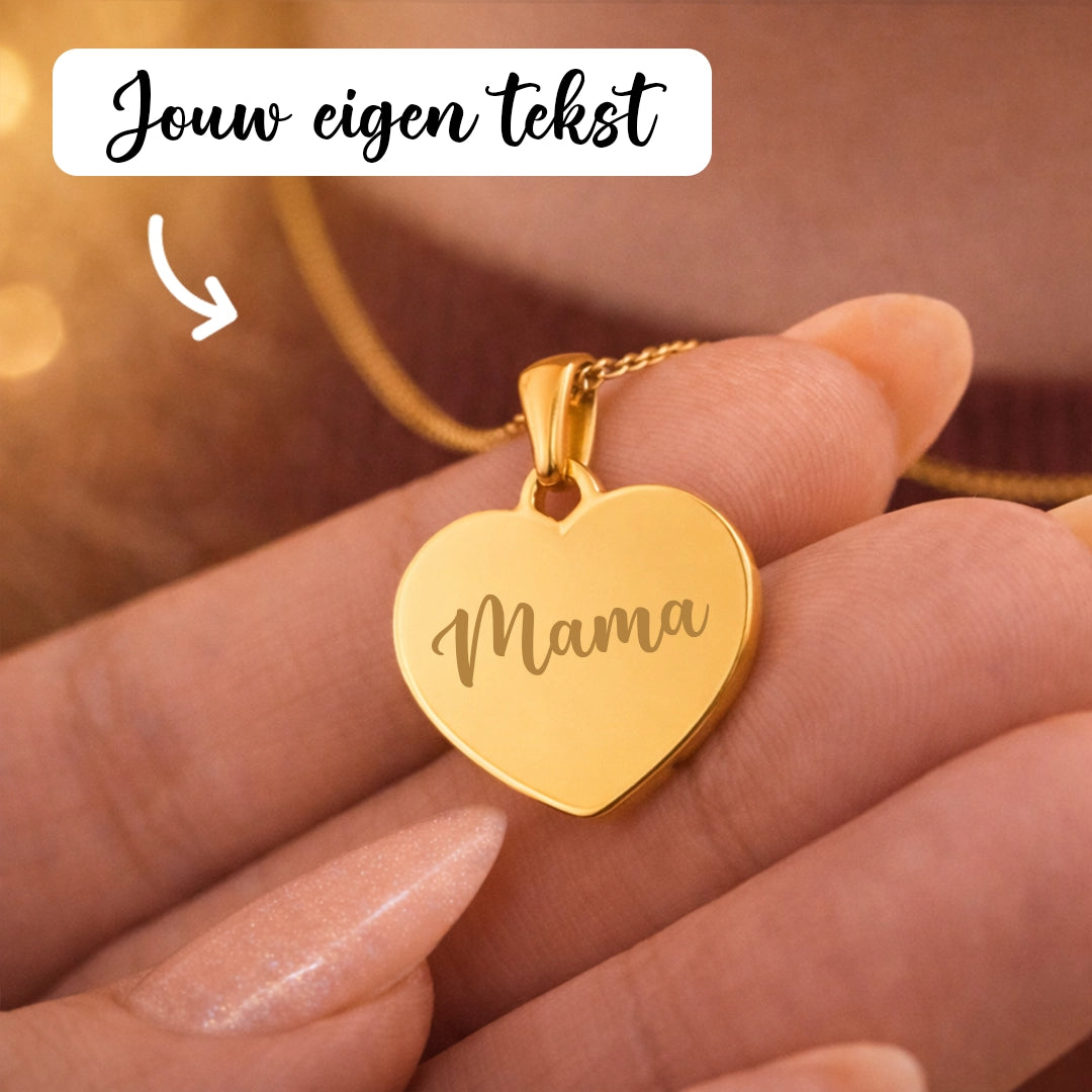 Gouden Hartjes Ketting Met Tekst