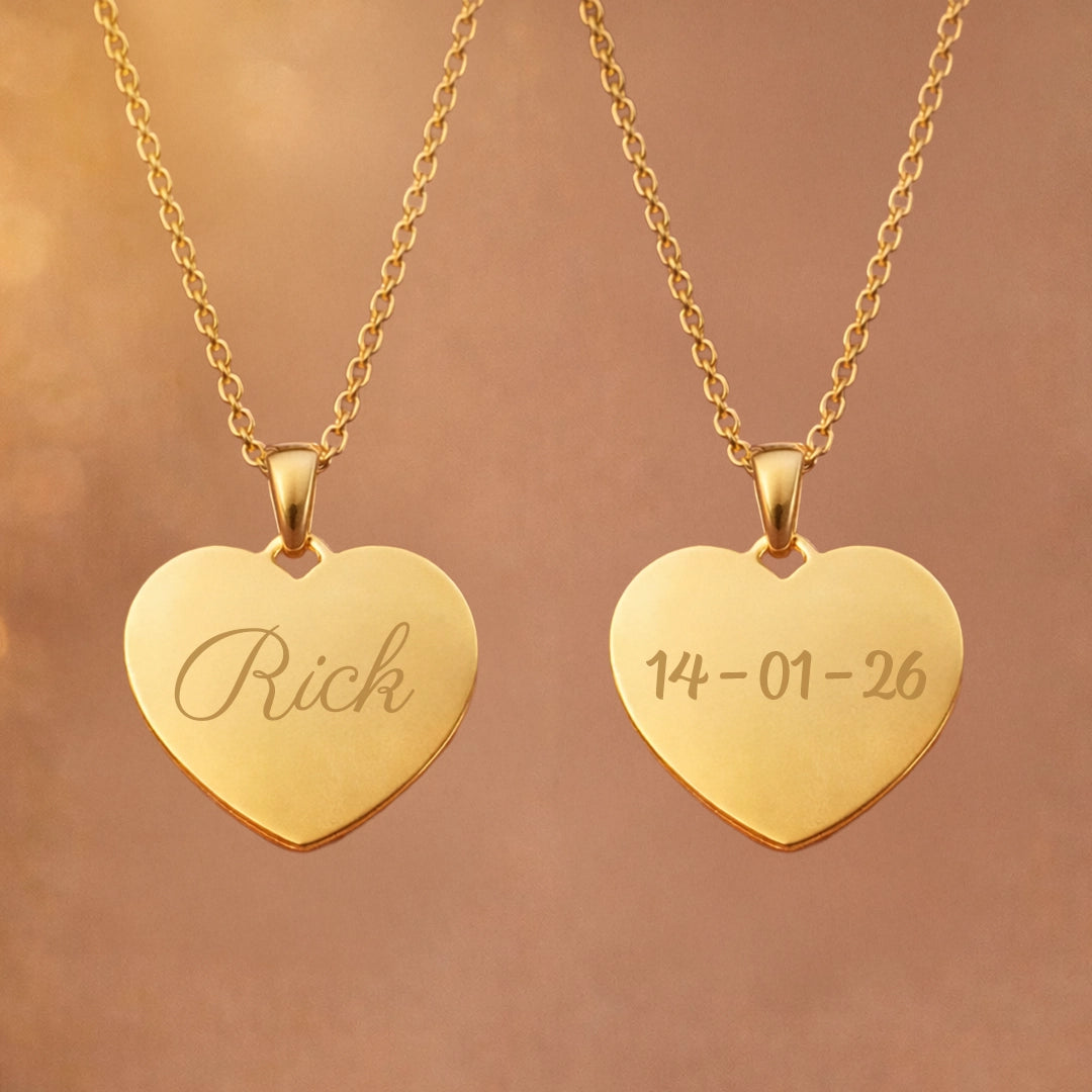 Gouden Hartjes Ketting Met Tekst