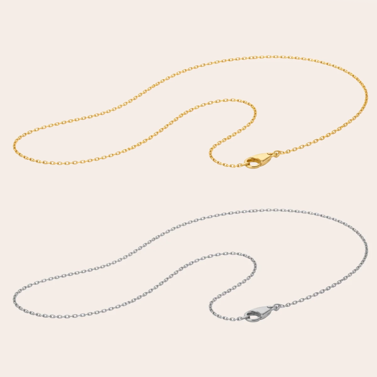 Ronde Ketting Met Initiaal en Vingerafdruk
