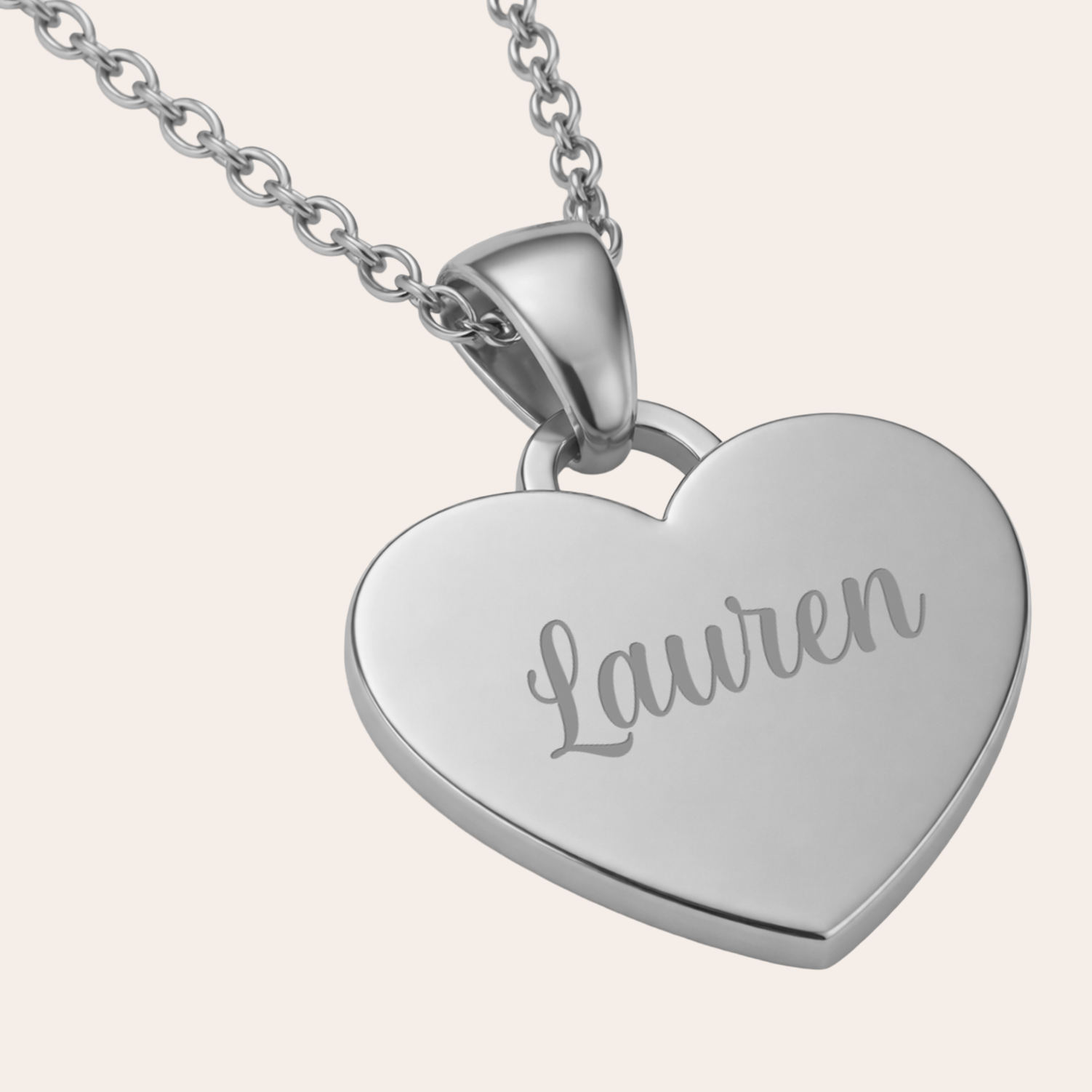 Zilveren Hartjes Ketting Met Foto & Tekst