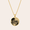 Gouden Ronde Ketting Met Foto & Tekst