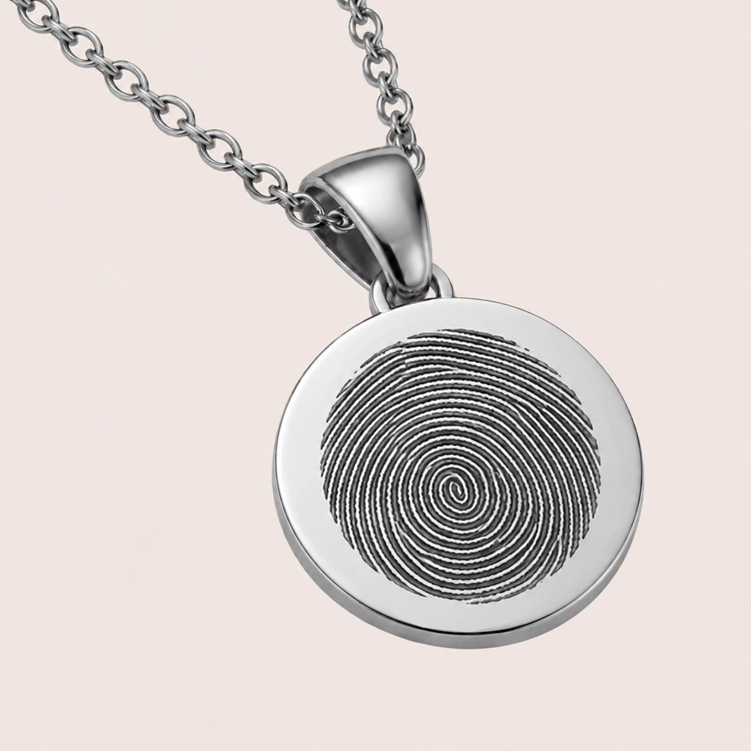 Ronde Ketting Met Vingerafdruk